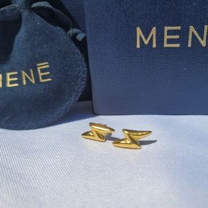 Mene solid 24k gold earrings